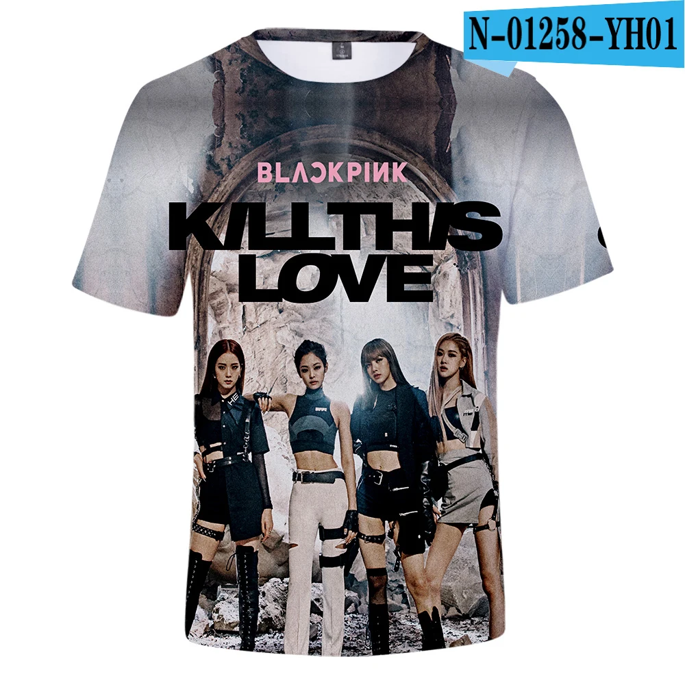 Frdun Tommy BLACKPINK убить эту любовь 3D футболка Для женщин эксклюзивный модная футболка 3D Harajuku летние футболки с коротким рукавом - Цвет: N01258