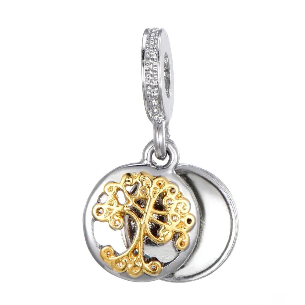 MISSITA European Gold Color Tree of life Pendant Charms Fit Pandora