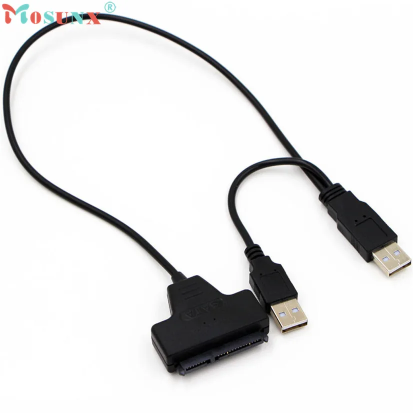 

MOSUNX USB 2.0 SATA 7+22Pin to USB 2.0 Adapter Cable For 2.5 HDD Laptop Hard Disk Drive Futural Digital HOT Selling F35