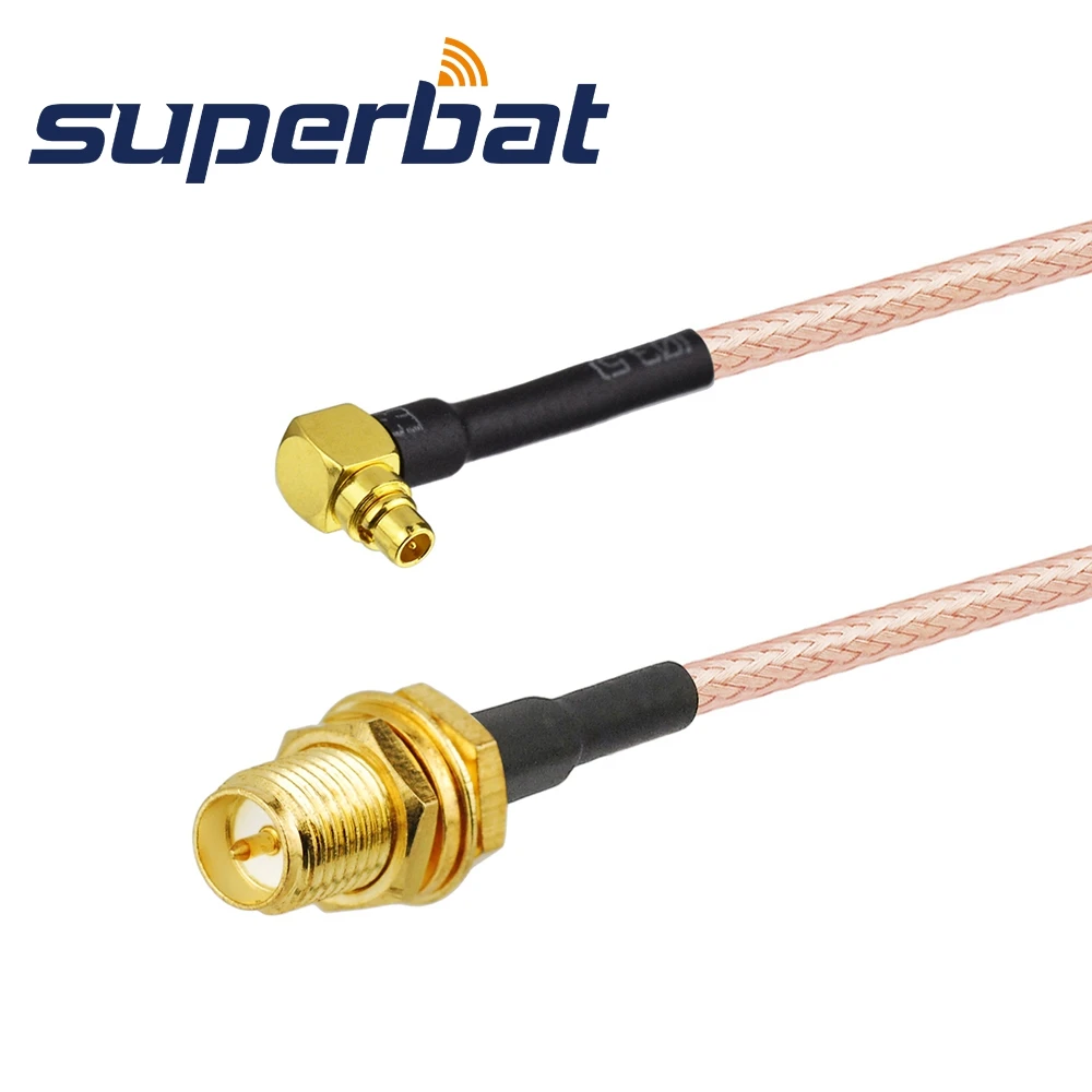 

MMCX Right Angle Plug to RP-SMA BulkHead Jack pigtail cable RG178 30CM