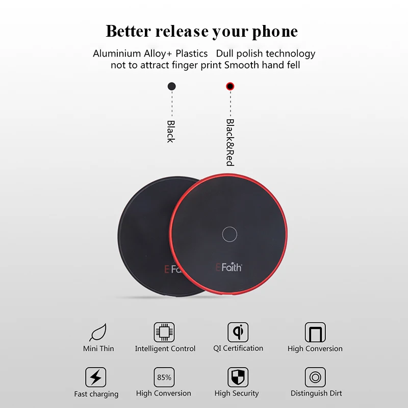 10 Вт Qi Беспроводное зарядное устройство для iPhone 8/8 Plus/X быстрая Беспроводная