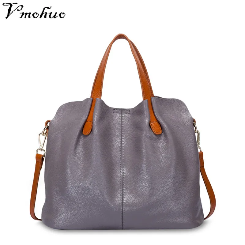 

VMOHUO Genuine Leather Bag Female Cow Leather Hobos Shoulder Crossbody Bags High Quality Leather Totes Bags Women Messenger Bag