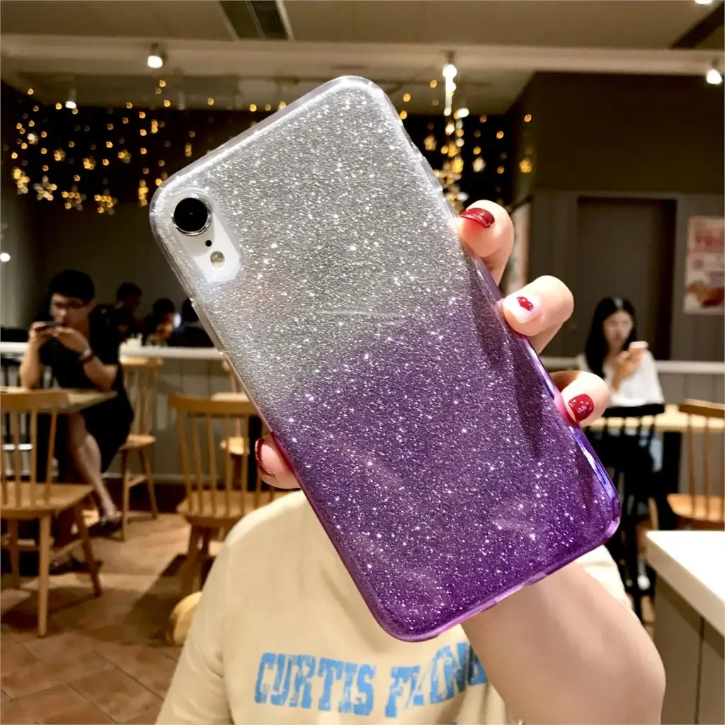 Twilight Rainbow 2 IN 1 TPU Glitter Case For iphone XR Silicone 7 SE 5S 6 6S 8 Plus X XS MAX Cover Fundas OnePlus 3 3T 5 5T 6T |