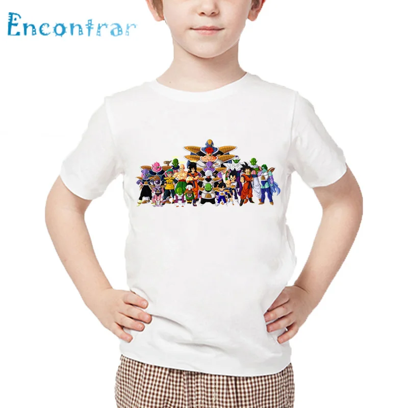 Забавная детская футболка с принтом «Жемчуг дракона» и «Z» детские летние белые топы, футболка с рисунком для мальчиков и девочек HKP5201