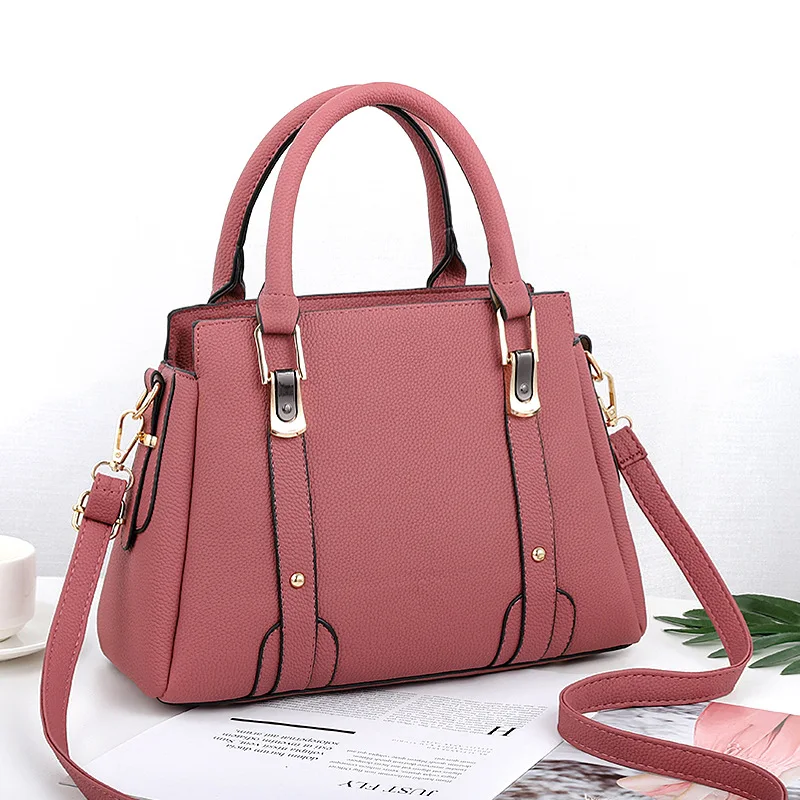 

Women Leather Handbags Medium Shoulder Bags Top Handle Luxury Women Messenger Bag Famous Brands Female Tote Women Bolsa