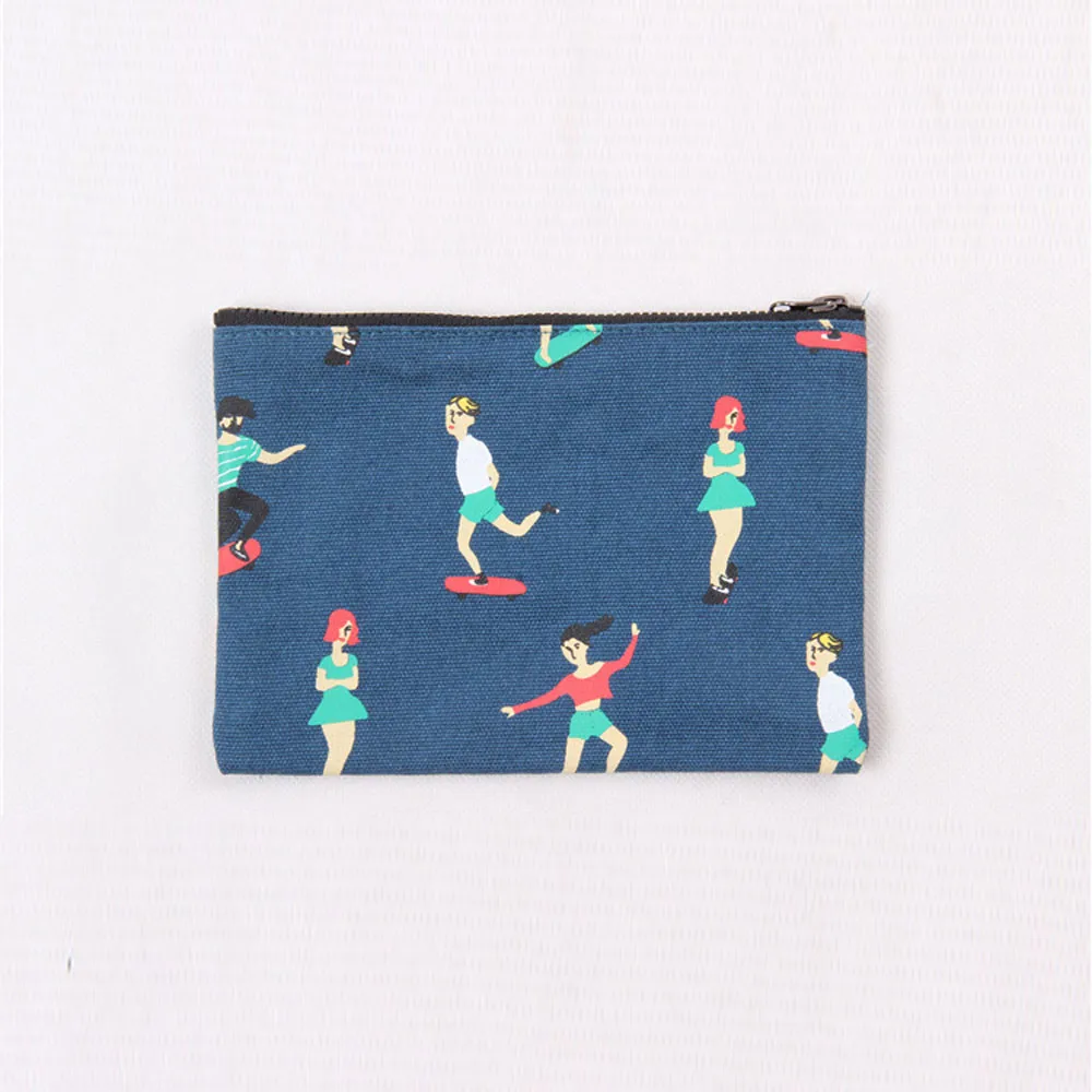 Женская мини-сумка, креативный тканевый холщовый Кошелек для монет, Детский кошелек, милый модный кошелек для девочек, для мобильного телефона, на молнии, пакет, Billetera# T2