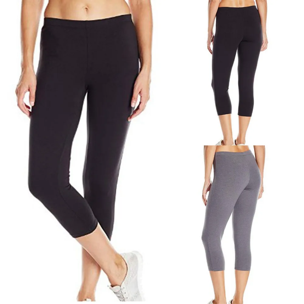 

Women's High-waist Hip Stretch Running Fitness Yoga Pants Seven-minute Pants Female 3/4 Length Workout Trousers Gym Quick Dry