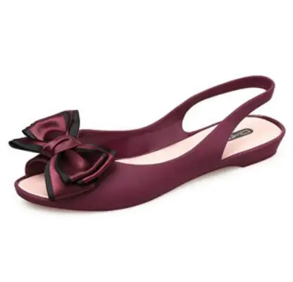 

Open peep toes summer sandals shoes woman TH012 bow butterfly-knot lady girl pink wine red black sweet PVC sandals shoes