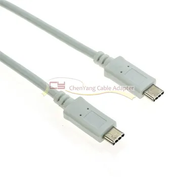 

30cm USB-C USB 3.1 Type C Male Connector to C Male Charge Data Cable for Chromebook White Color