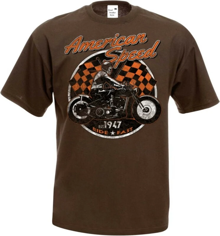 ,Chopper-/& OldSchoolmotiv Modell American Bike Worker Shirt Vintage-,HD- Biker