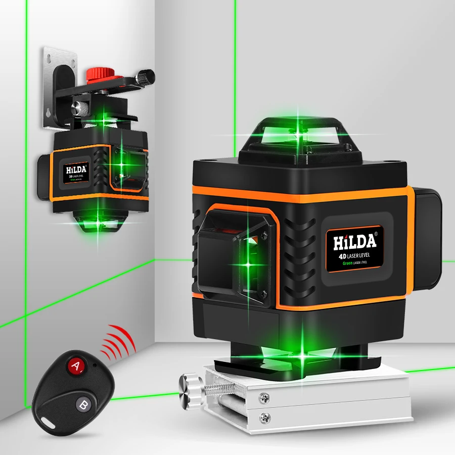 Billige Laser Level 16 linien grüne linie 4D Selbst Nivellierung 360 Horizontale Und Vertikale Super Leistungsstarke Laser ebene grüne Strahl laser ebene