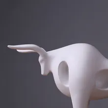 BUF Modern Abstract Fortune Cow Statue Resin Ornaments Home Decoration Accessories Gift Resin Fortune cow Sculpture
