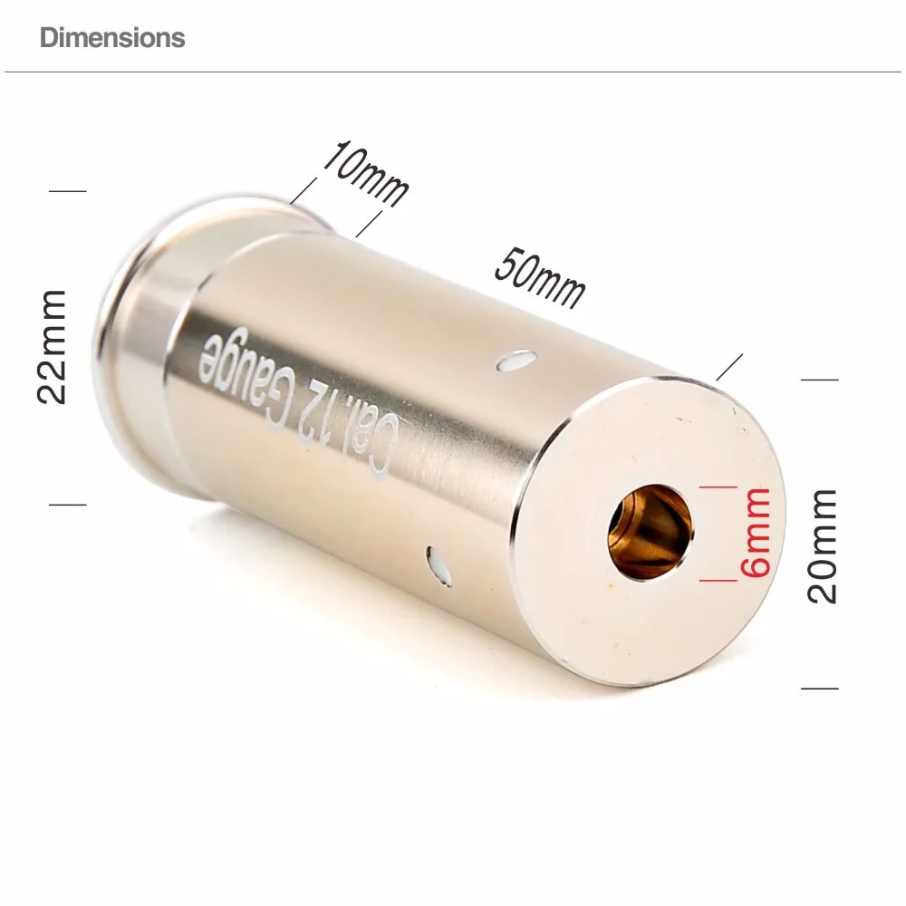 12 калибровочных отверстий лазерные наружные охотничьи принадлежности, высокоточный прицел лазерный Прицельный boresighter лазерный 12 калибровочный Калибр дробовик