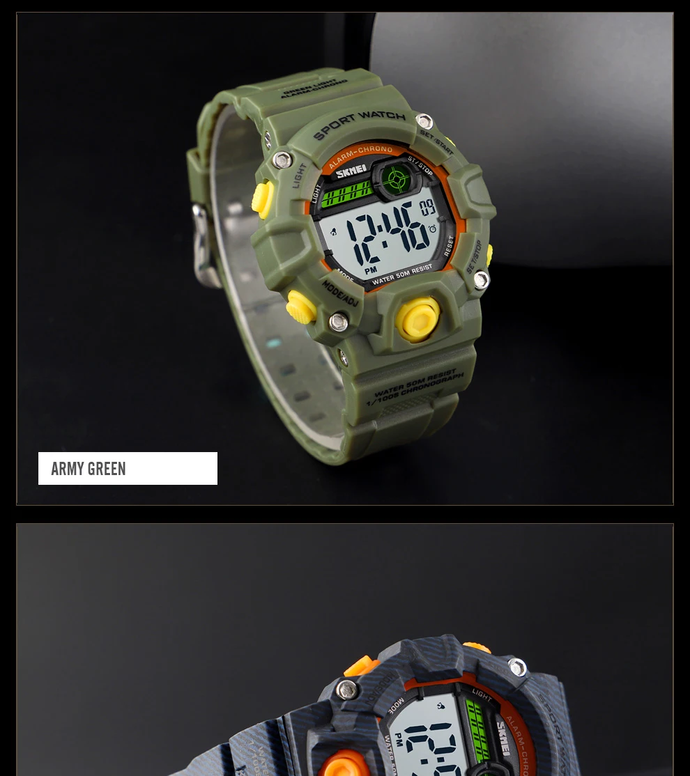 SKMEI Модные кварцевые цифровые часы для мальчиков и девочек дети Водонепроницаемый часы Спорт на открытом воздухе двойной Дисплей детские наручные часы montre enfan