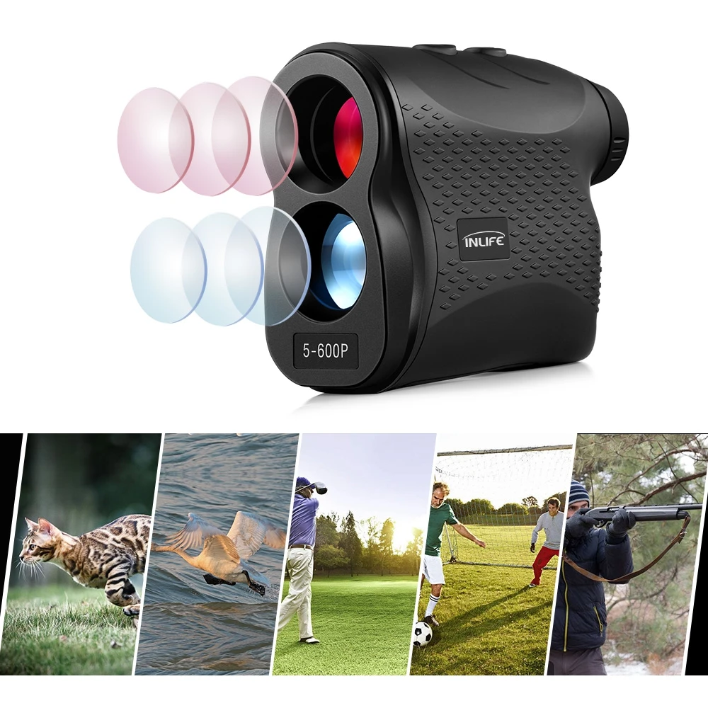 5- 600P 600m Digital golf Telescope Laser Rangefinder Laser Distance Meter 6X Monocular Golf hunting Range Finder Speed Tester