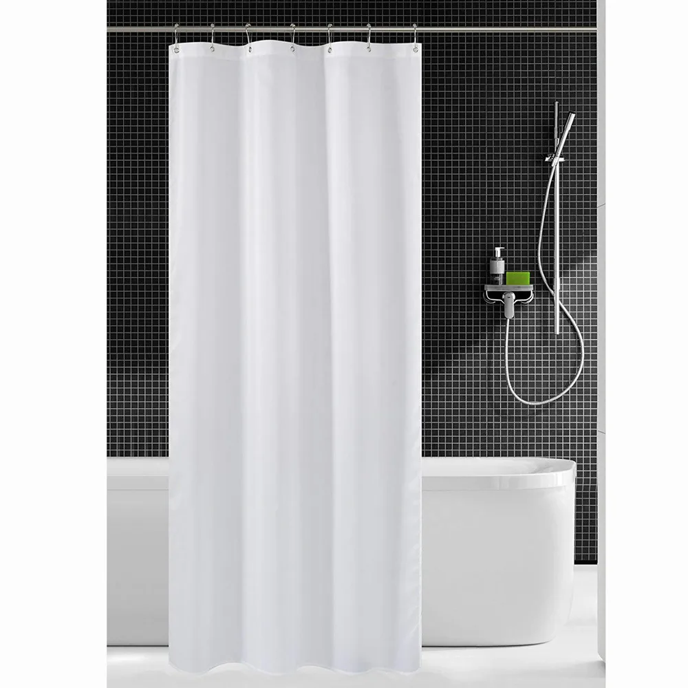 Fabric Shower Curtain 36X72CM Mildew Resistant Washable Water Repellent