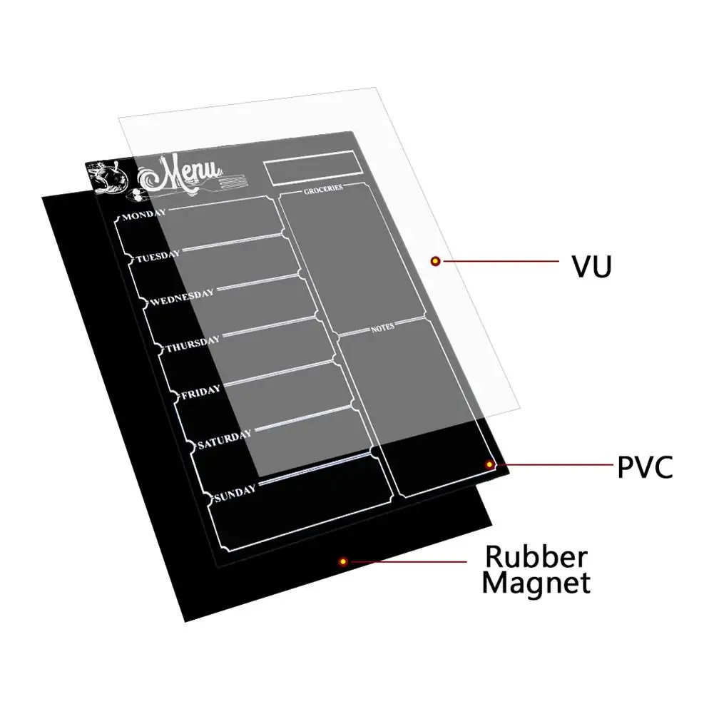 Холодильник доска календарь магнитный холодильник Семейный календарь Органайзер 1" X 12" Еженедельный планировщик меню с продуктовым списком