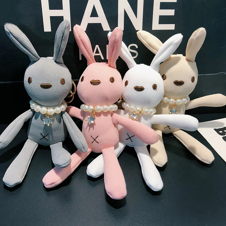 

Cute rabbit Key chain For Children's Toy Animal Doll Cartoon Unicorn Fur Toy Rabbit Keychains For Women's Birthday Christmas Gif