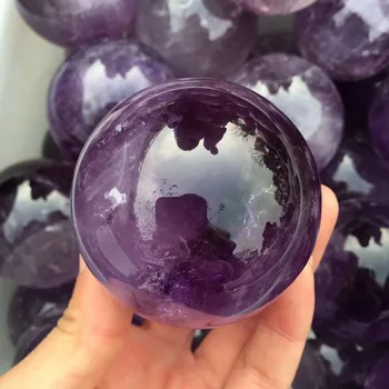 

TOP High Quality Dark Purple Natural Amethyst Quartz Crystal Sphere Healing Amethyst Gemstone Crystal Ball