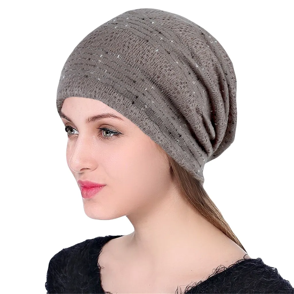 

Winter Hats for Women Beanie Men Skullies Bonnets Stripe India Lace Stretch Turban Hat knitting Hair Loss Head Scarf Wrap