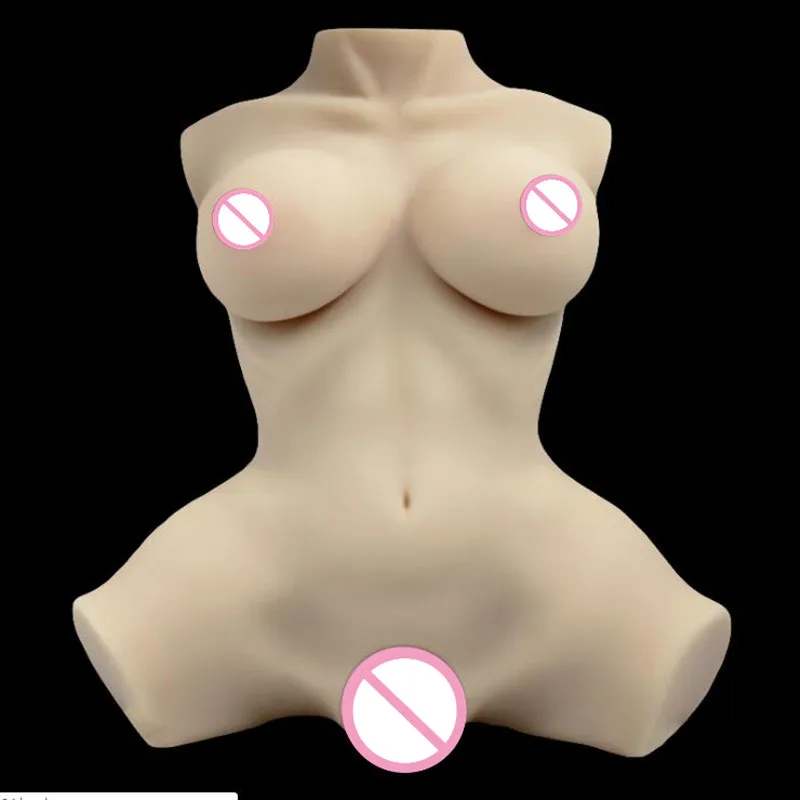 Новинка! 3D большая грудь полностью силиконовая половина тела секс кукла
