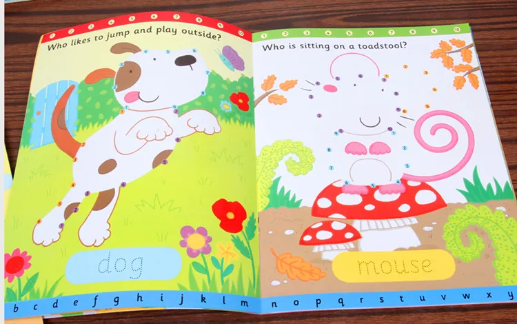 Ponto a Ponto de Desenho Kids do Bebê Livros de Pintura para a Aprendizagem Crianças Limpar Livros Inglês Precoce Brinquedos Educativos Frete Grátis - 6 Brinquedos p/ desenhar