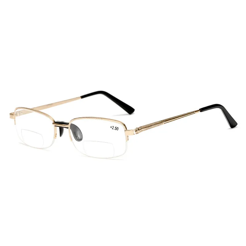 Ahora бифокальные очки для чтения мужчин и женщин металлическая полуоправа пресбиопические очки с диоптриями+ 1,0+ 1,5+ 2,0+ 2,5+ 3,0+ 3,5+ 4,0