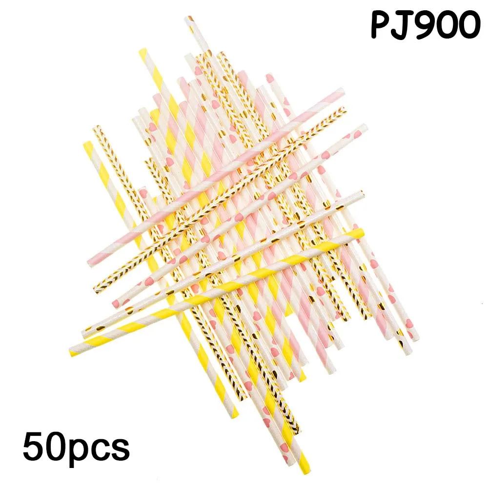 50 шт./лот многоразовые биоразлагаемые Distored цвет напитков твердая бумага полоса питьевой трубочки, принадлежности для вечеринки