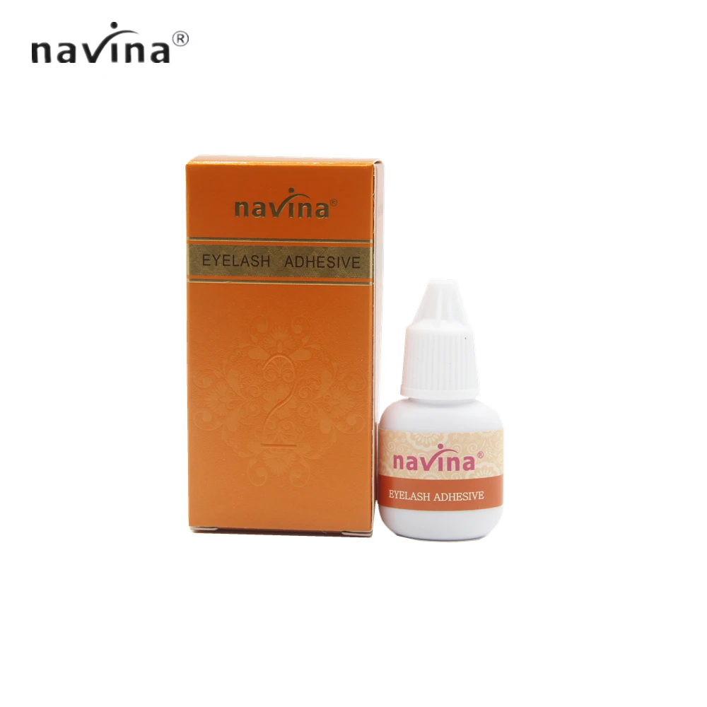 

Navina Orange Package Glue Quick Dry Low Odor False Eyelash Glue Plant Glue For Fake Eyelash Extension Glue cilios