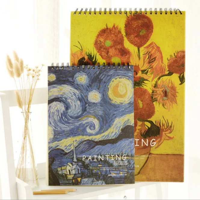 1 Piece Vintage Graffiti A4 A3 Sketch Book Drawing Papers Art Painting Template Sketchbook Students Stationery Birthday Gift