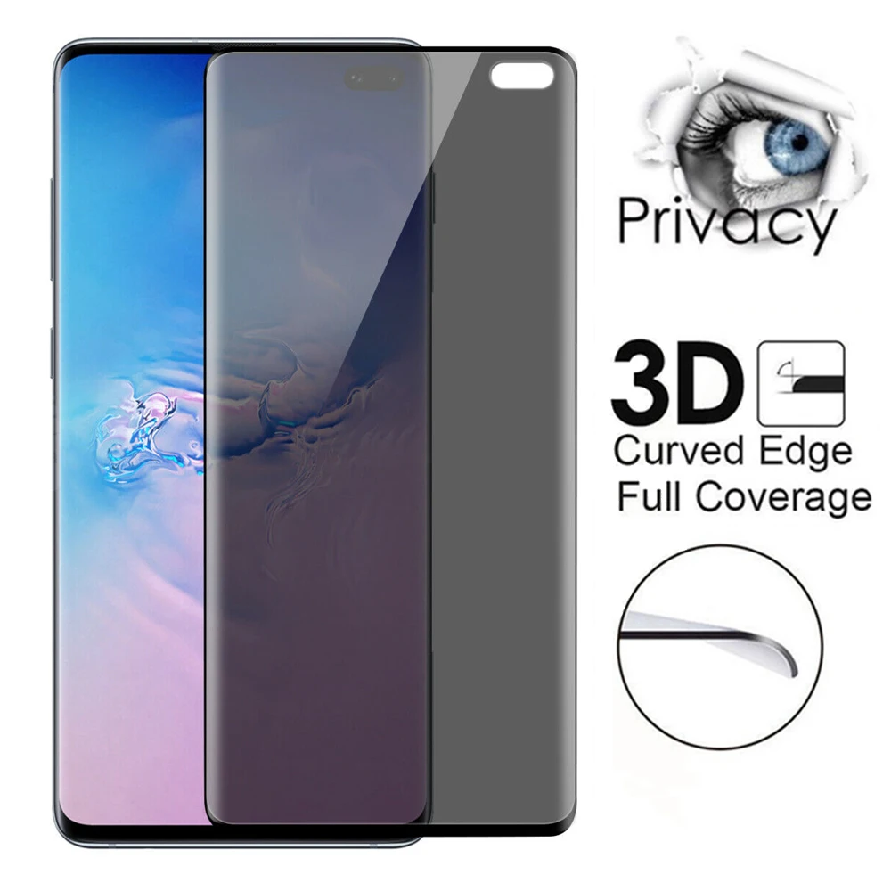 

3D Curved Privacy Screen Protector For Samsung Galaxy S10 Plus S10e Note 10 Plus S10+ S10 E Tempered Glass Anti Spy Peeping