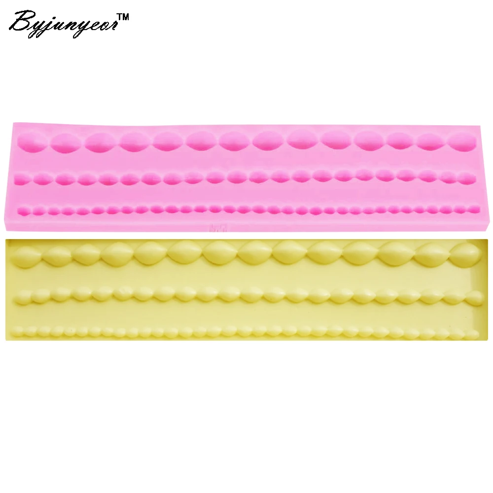Жемчужная полоса Byjunyeor M695 22 см УФ-смолы силиконовая форма Fondant для шоколада конфет