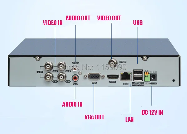 4CH 960 H DVR IP сети Камера Регистраторы H.264 CCTV NVR в режиме реального времени Запись мульти-языковой