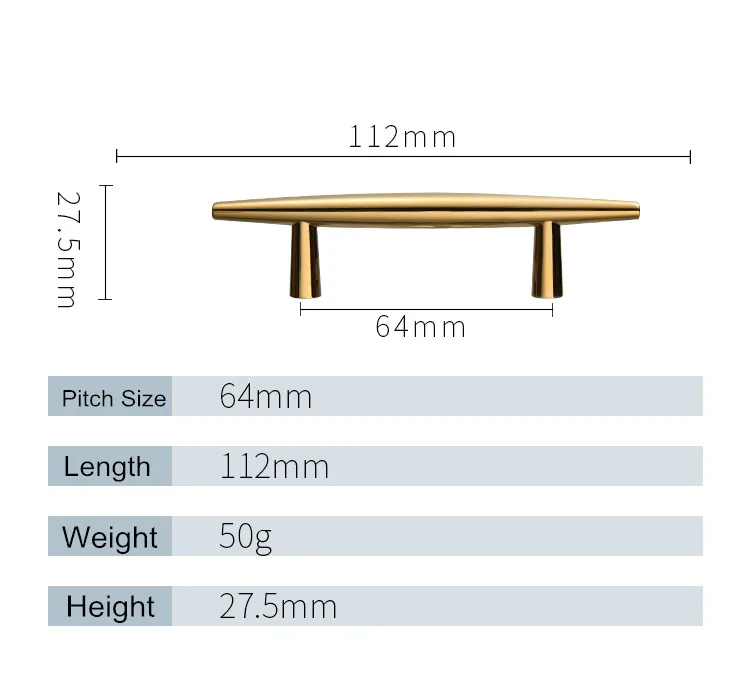 Современные RGP ручки из золотого цинкового сплава для мебели ручка для ящика Тянет кухонные ручки и ручки кухонные ручки - Цвет: RGP-64mm