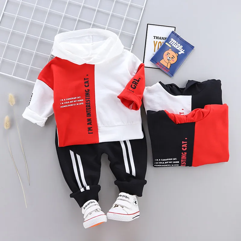 

0-4 years High quality boy girl clothing set new spring fashion casual sport kid suit children baby clothing hoodies+pant 40