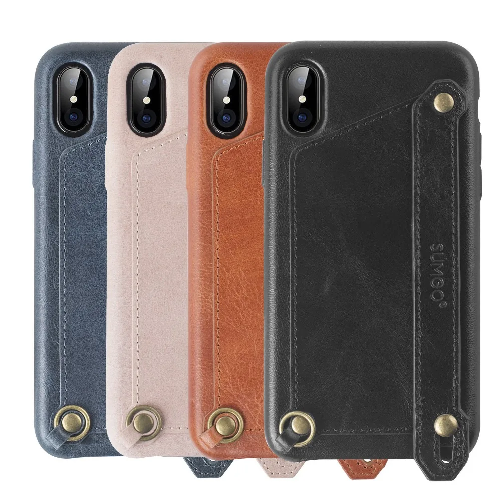 Leather Phone Case for apple x iphone x back cover Genuine Leather