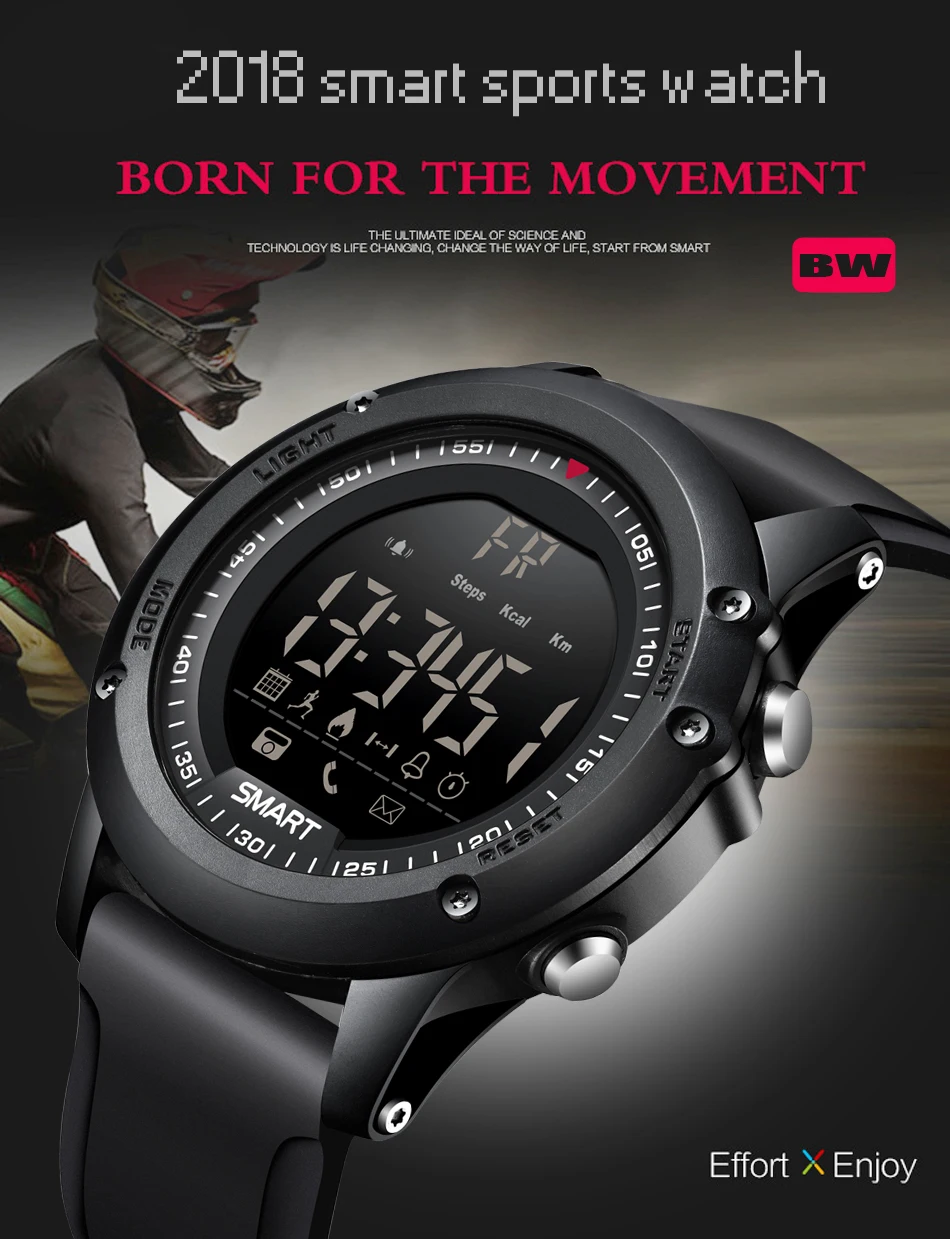 LIGE новые мужские цифровые электронные часы напоминание о звонках Глубина 50 метров водонепроницаемые спортивные Смарт-часы с шагомером+ коробка