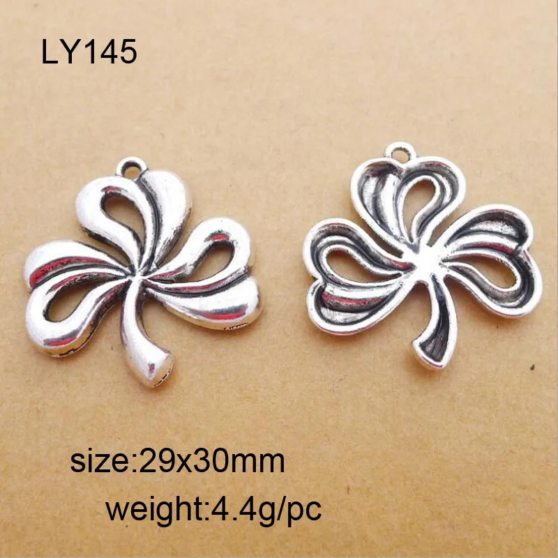 

25pcs Antique Silver Leaves Alloy Charms Pendants 29x30mm