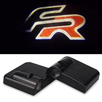 

2pcs Led Car Door Light Laser Projector FR Logo Lamp for Seat FR Ibiza MK3 Leon Toledo Alhambra Altea FR Cupra Arosa Exeo Toledo