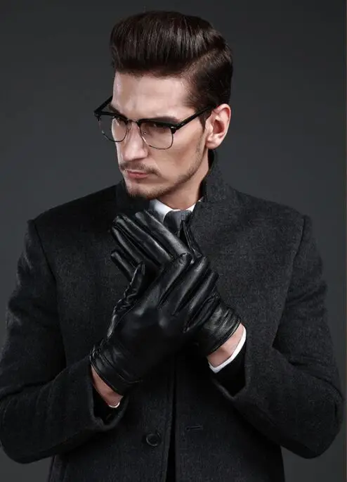 Модные мужские перчатки из натуральной кожи кожаные перчатки подарок аксессуар оптовая продажа с фабрики #3168