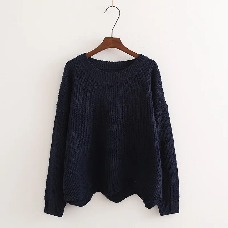 2019 Fashion New Sweater Women Wave Hem Autumn/Winter Student Round Neck Sweater And Pullover Sweet Yellow Ruffled Knit Sweater 2019 Fashion New Sweater Women Wave Hem Autumn/Winter Student Round Neck Sweater And Pullover Sweet Yellow Ruffled Knit Sweater