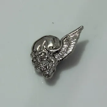 

(KB706) Wholeslae 50pc 1-1/8'' (3.0cm) Winged Skull Concho Left Face Western Concho Silver