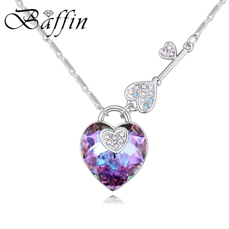 

BAFFIN 2018 Valentine's Day Gifts Beautiful Heart Shape Pendant Necklace Crystals From Austria For Women Luxury Jewelry