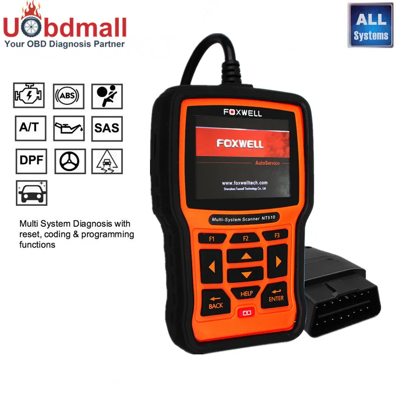 Foxwell Nt510 Auto Diagnostic Scan Tool Dla Honda Fit Civic Crv Jazz
