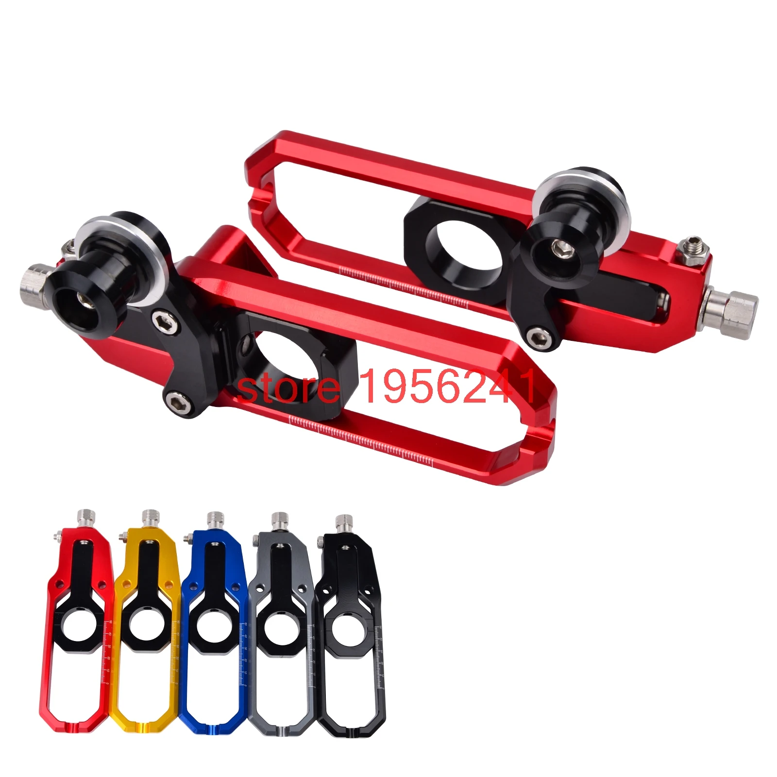 

Motorcycle Chain Adjuster Tensioners With Swing Arm Spool For Yamaha YZFR1 YZF-R1 2015 2016 2017 MT-10 MT10 2016 2017