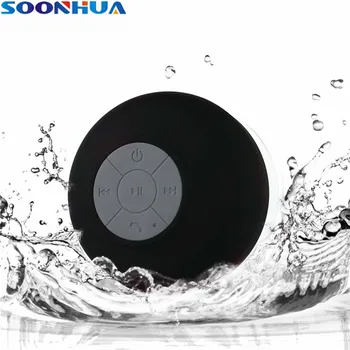 

SOONHUA Bluetooth Speaker With Suction Cup Subwoofer Shower Waterproof Speaker Support Stereo Sound Handsfree For Smart Phones