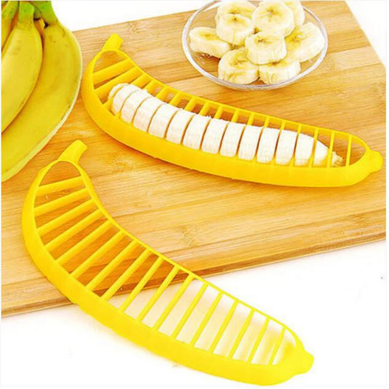

1PCS Banana Slicer Chopper Cutter Plastic Banana Salad Make Tool Fruit Salad Sausage Cereal Cutter Plastic Banana