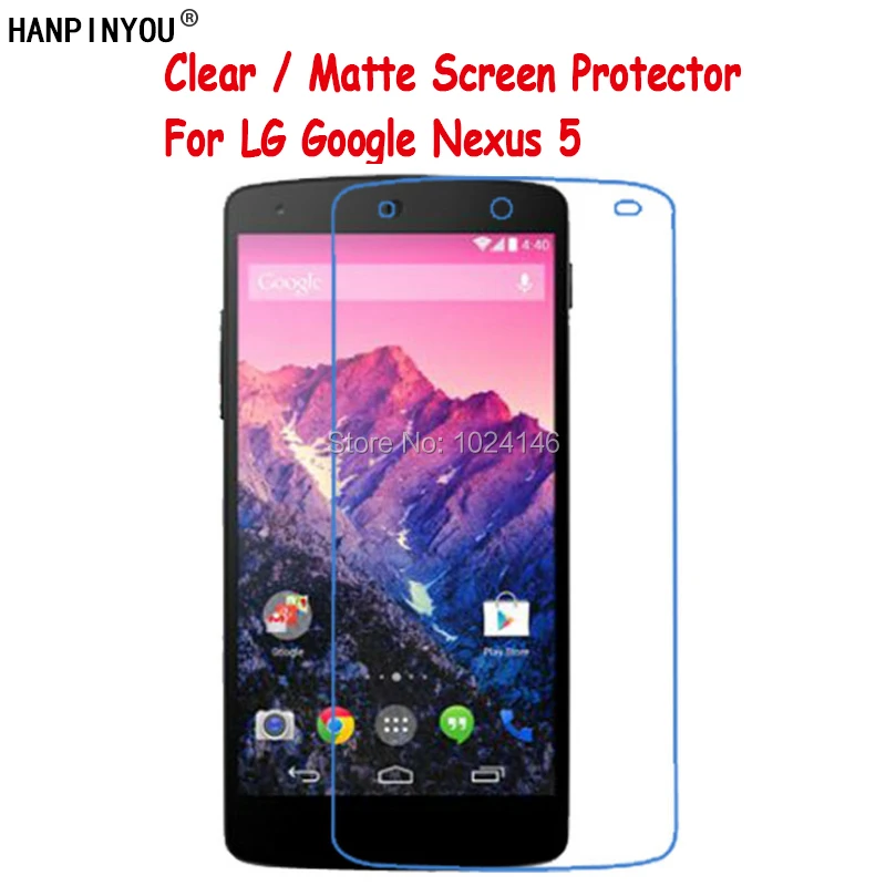 New HD Clear / Anti-Glare Matte Screen Protector For LG Google Nexus 5 Nexus5 4.95&quot Protective Film Guard With Cleaning Cloth |