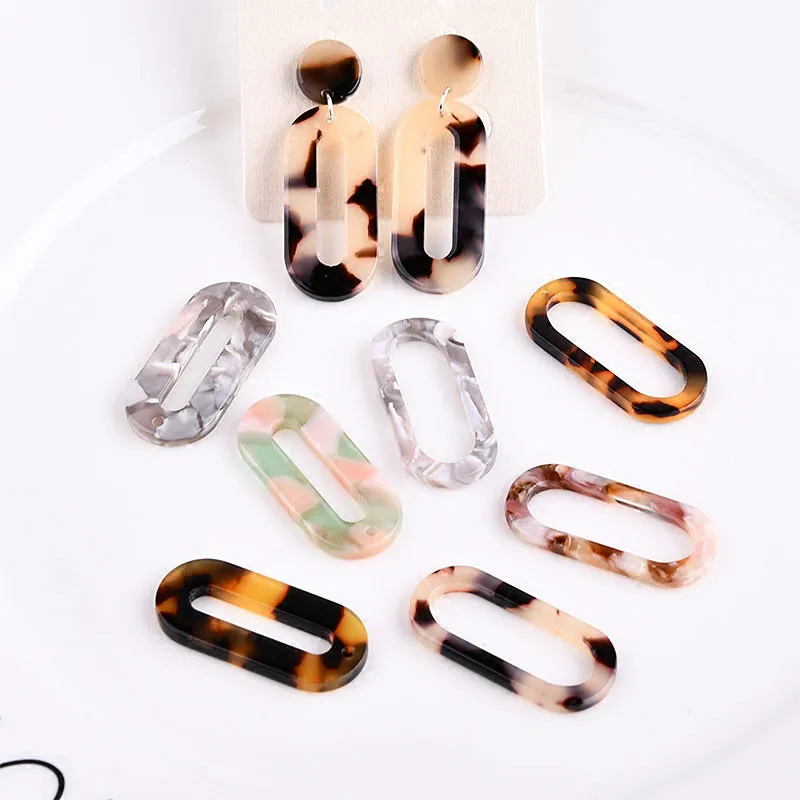 

Diy handmade ear accessories Japan and south Korea harajuku acetic acid oval pattern road earrings earring clip materials