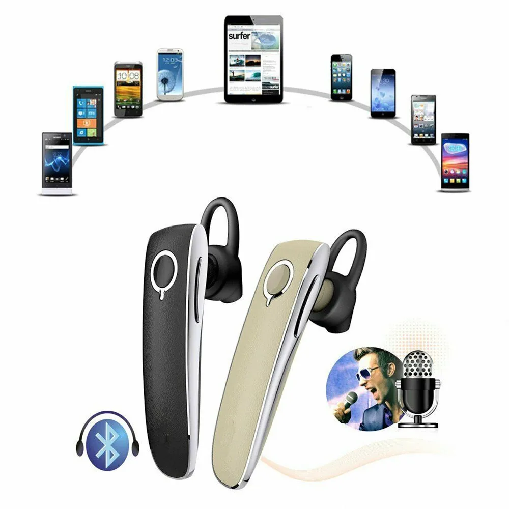 

Bluetooth V4.0 Headset In-Ear wireless mini business earphone Noise Canceling headphone with mic for Driver